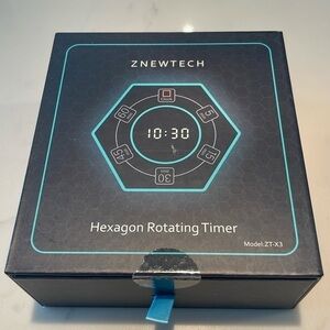 ZNEWTECH hexagon rotating timer / NWT / color cyan (teal)